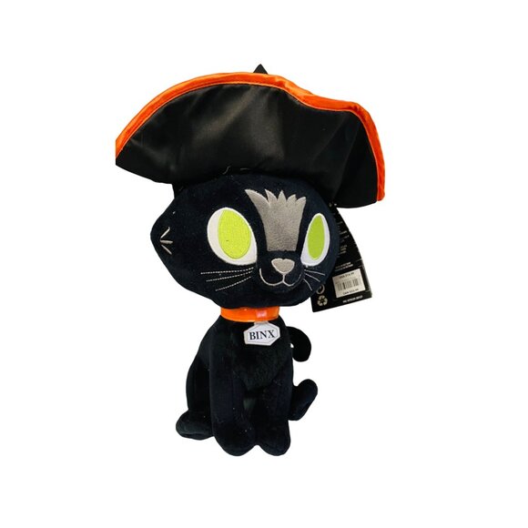Disney Binx Plush Cat 11 Inches Halloween Black Cat with Hat Polyester Fibers Po - Picture 1 of 6